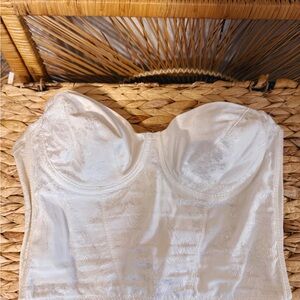 Renaissance Rose by Smoothie Vintage White Corset Bra, Size 36B